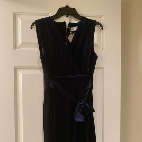 ❤️NWT APRICOT Navy Blue Velvet Cocktail Dress - Picture 9 of 16